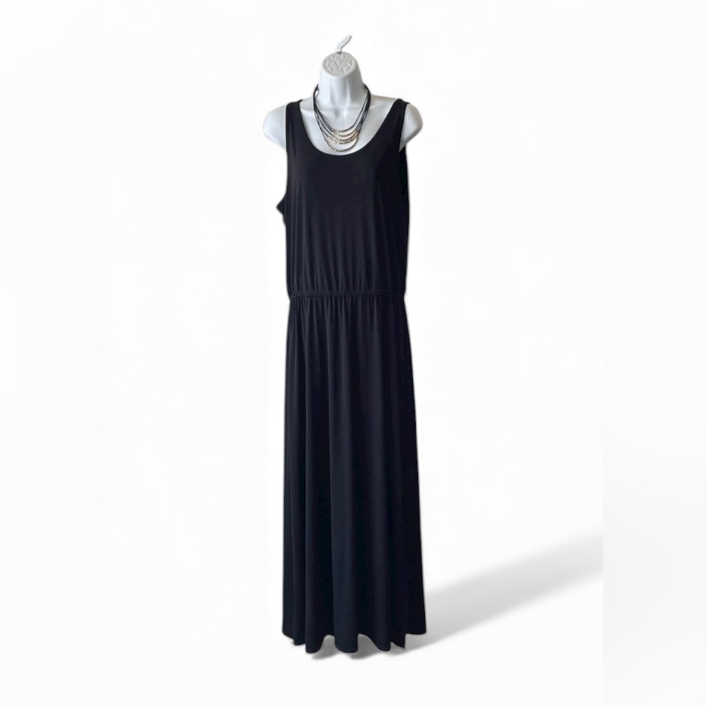Fever Black Halter Sheath Maxi Dress Sleeveless - Picture 1 of 4